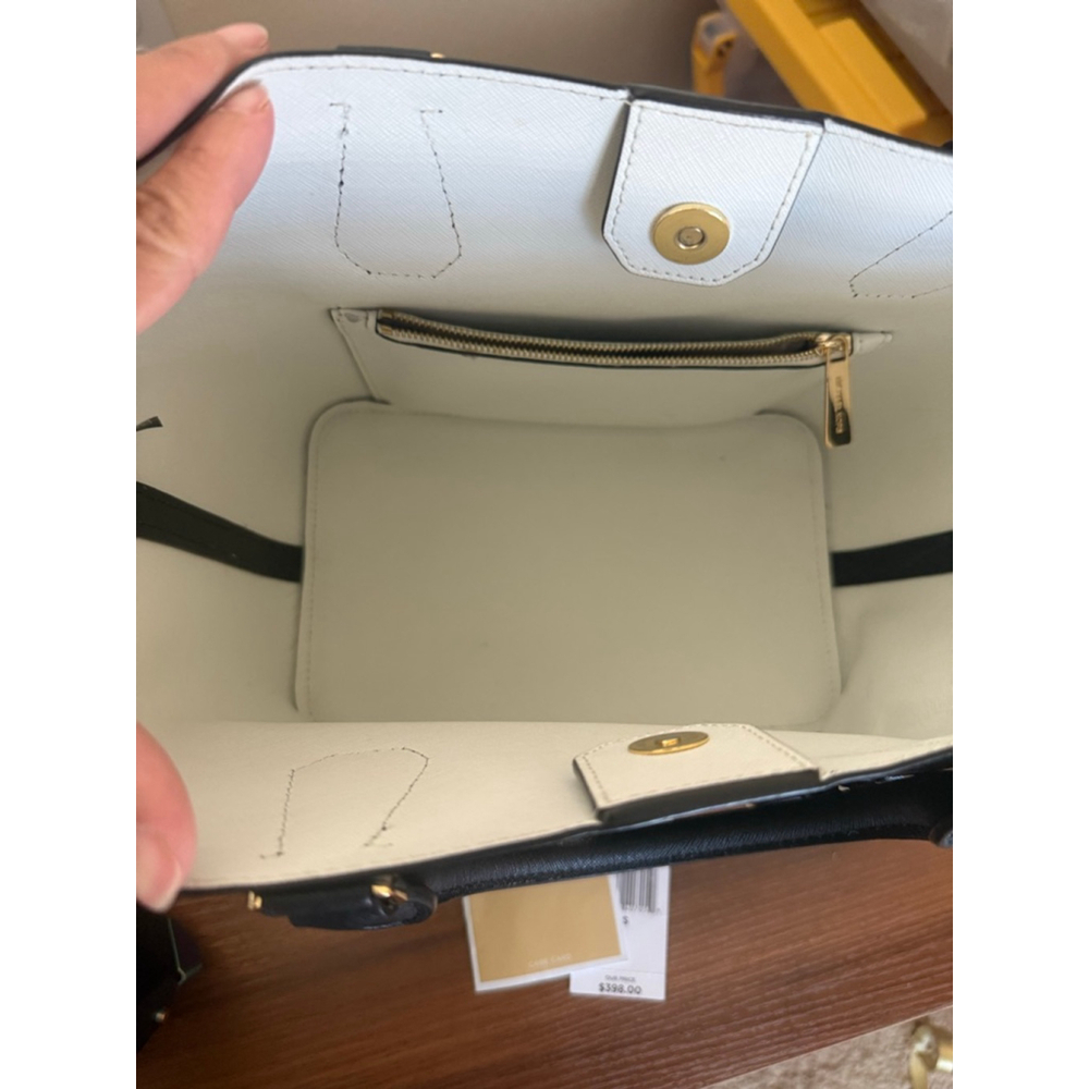 Women's Michael Kors Satchel One Size Black and White - Picture 4 of 10